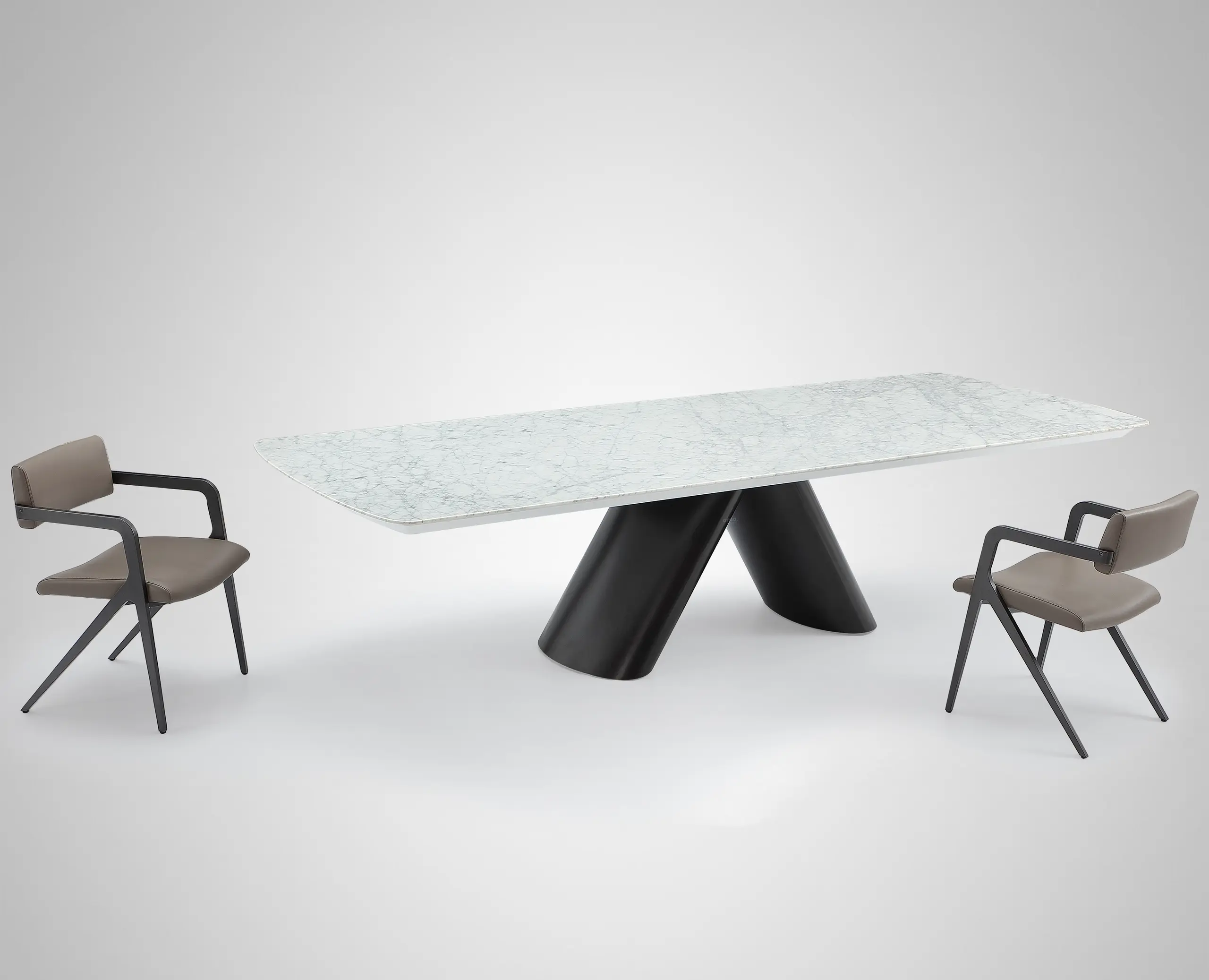Custom - Metal Base Dining Table - view 3