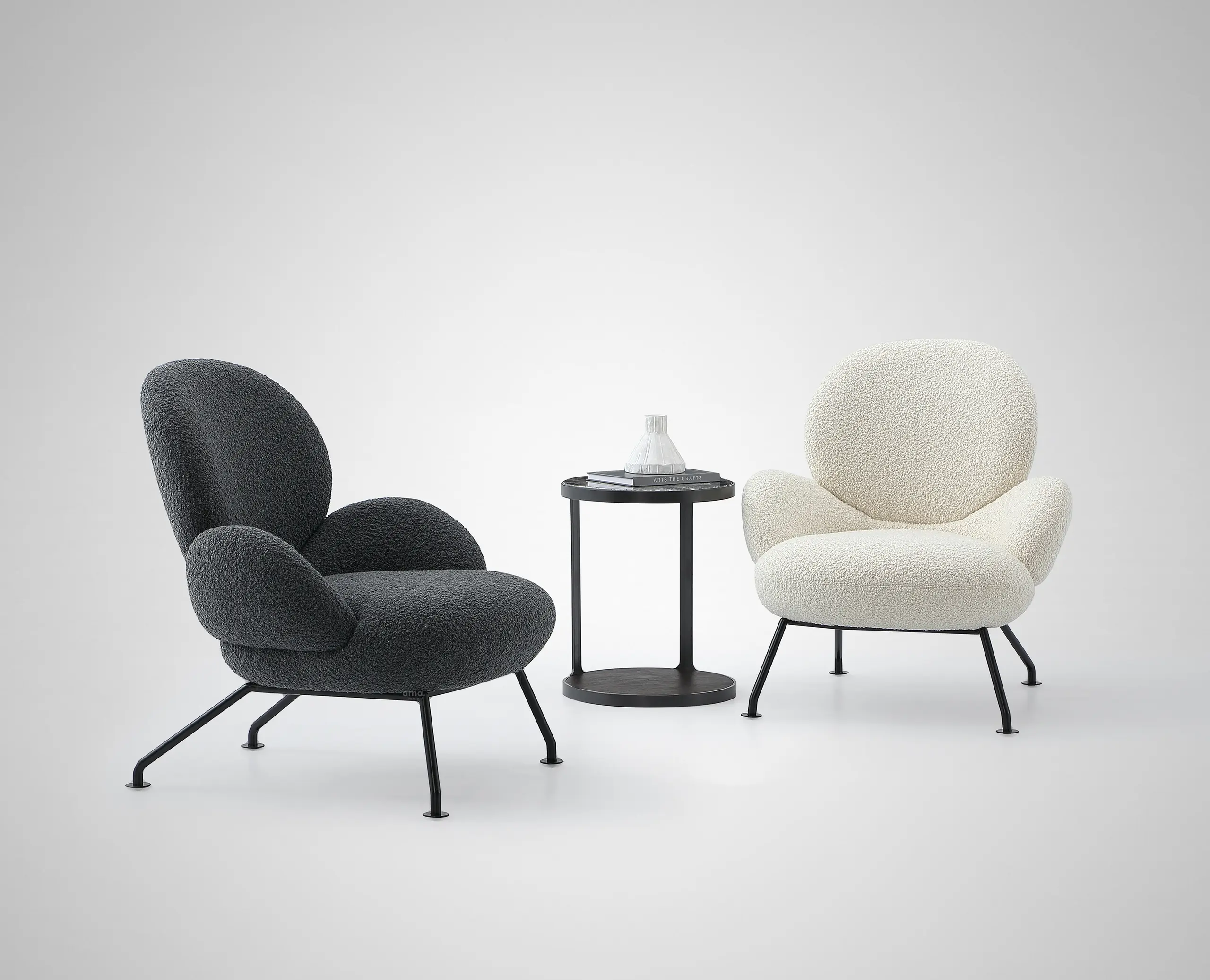 Custom - Boucle Fabric Armchair - view 2