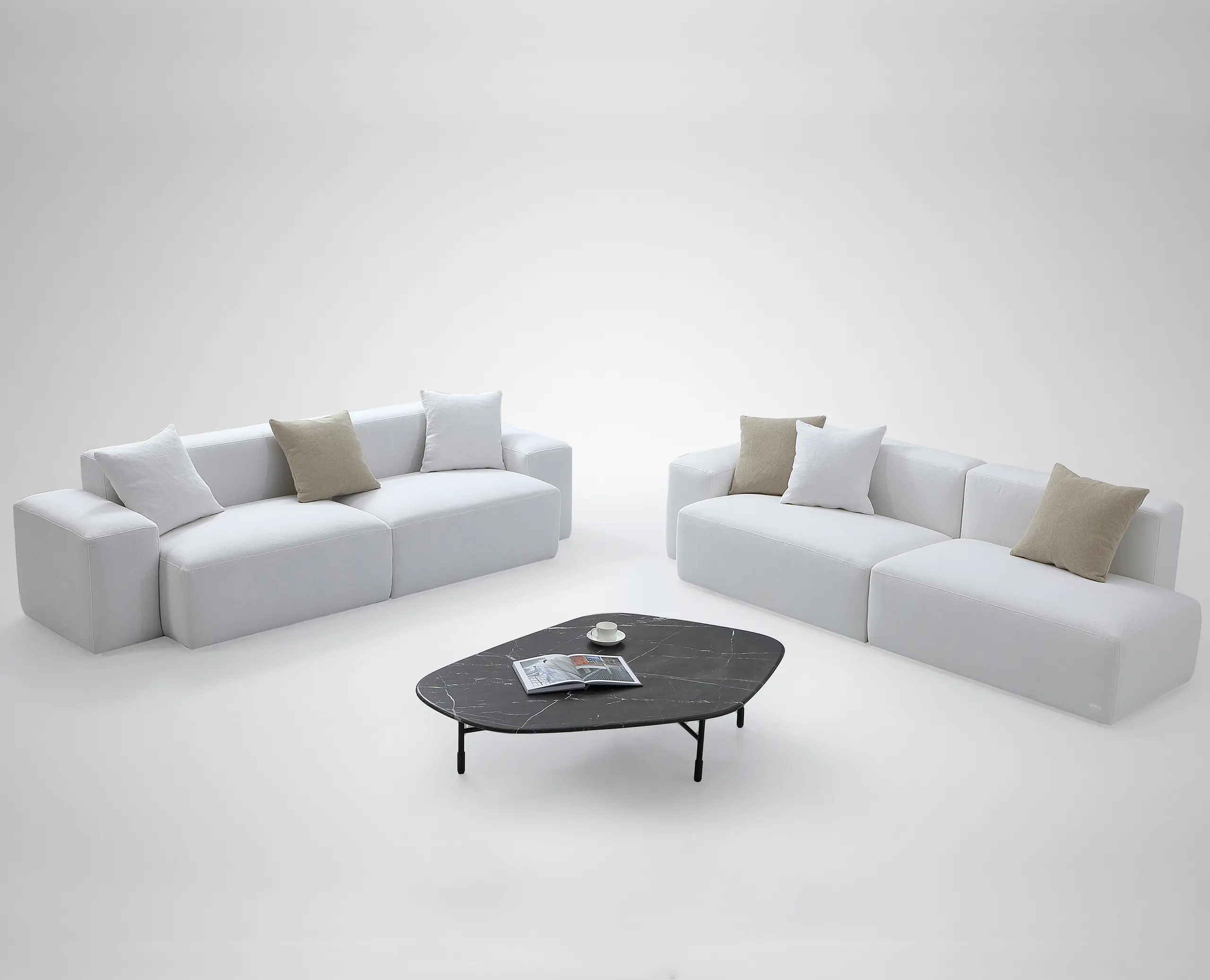Custom - Arc Fabric Sofa - view 3